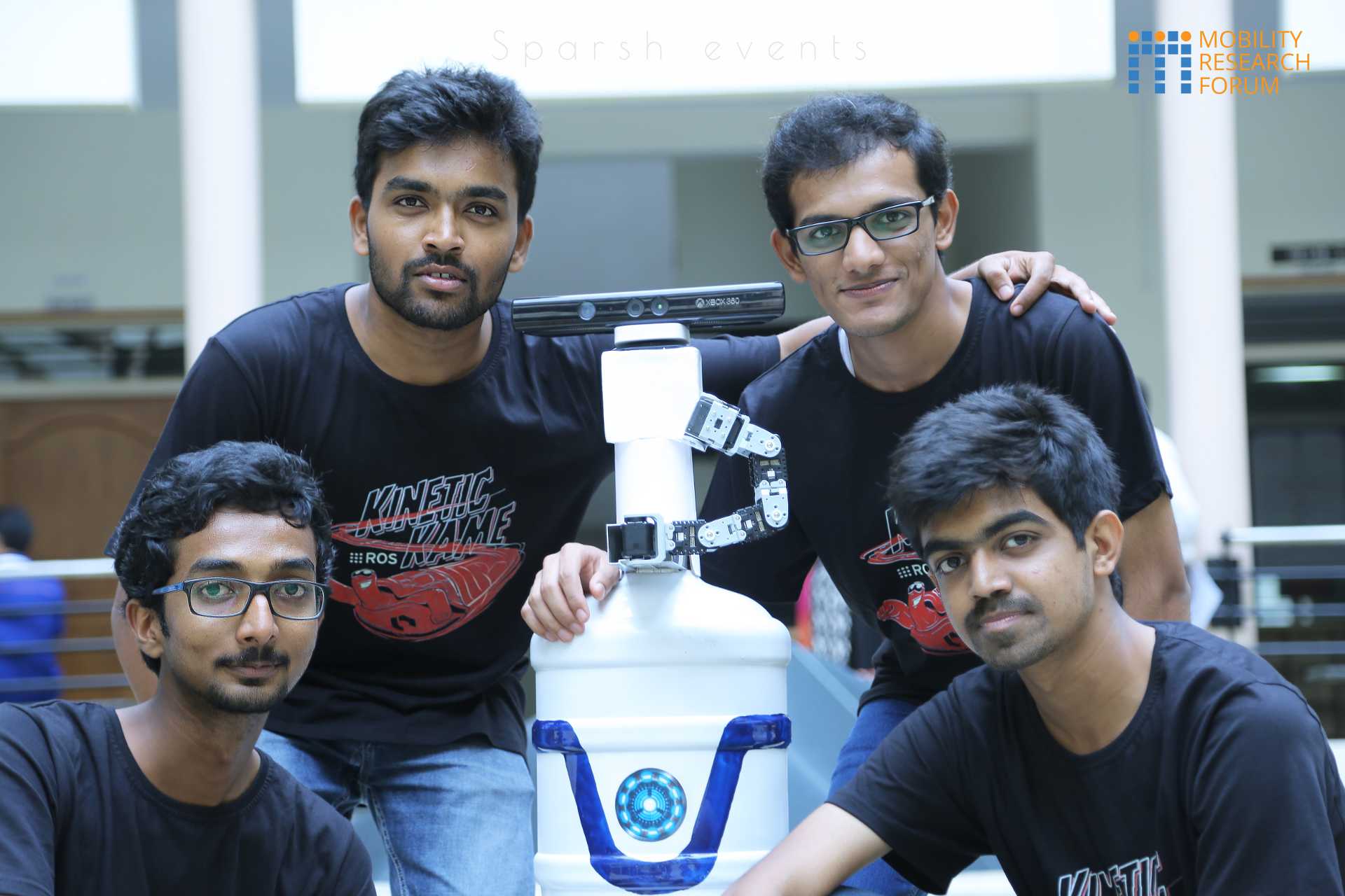 Ashwin with Mr.Robot team